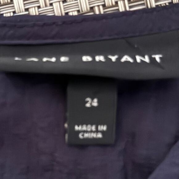 LANE BRYANT NWOT Night Sky Blue Crepe Tiered Maxi Long Dress 24 Transitional - Picture 4 of 7